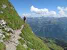 Braunwald-Klettersteig: Axel im roten Rundgang