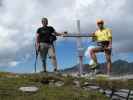 Braunwald-Klettersteig: Axel und ich am Vorgipfel des Hinteren Eggstocks, 2.445 m