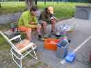 Andreas und Axel am Parkplatz der Eggishornbahn (21. Aug.)