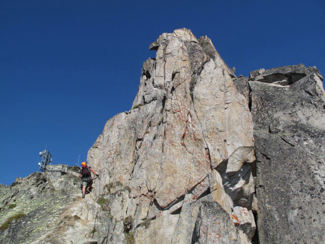 Eggishorn-Klettersteig: Axel im Adlersitz