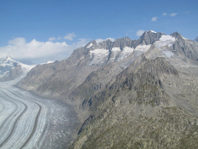 Walliser Friescherhörner vom Eggishorn aus