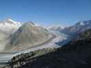 Großer Aletschgletscher von der Bergstation der Eggishornbahn aus