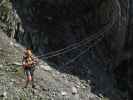 Eggishorn-Klettersteig: Andreas auf der 3-Seil-Brücke