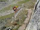 Eggishorn-Klettersteig: Andreas auf der Mauerläufer-Platte