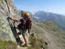 Eggishorn-Klettersteig: Axel auf der Mauerläufer-Platte