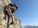 Eggishorn-Klettersteig: Axel auf der Mauerläufer-Platte