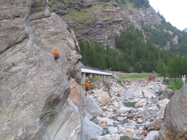 Axel und Andreas bei der Seilbrücke