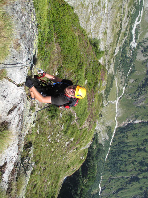 Baltschiedertal-Klettersteig: Axel im oberen Teil