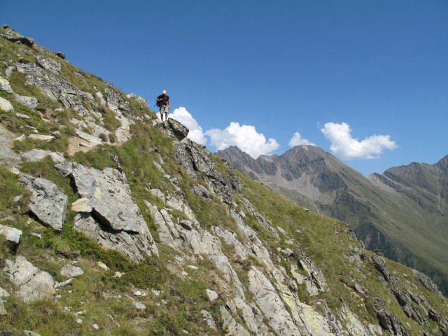 Axel zwischen Baltschiedertal-Klettersteig und Wiwannih&uuml;tte