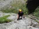 Baltschiedertal-Klettersteig: Axel in der schwierigen Variante