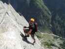 Baltschiedertal-Klettersteig: Axel in der schwierigen Variante