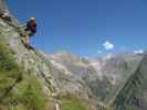 Baltschiedertal-Klettersteig: Axel im oberen Teil