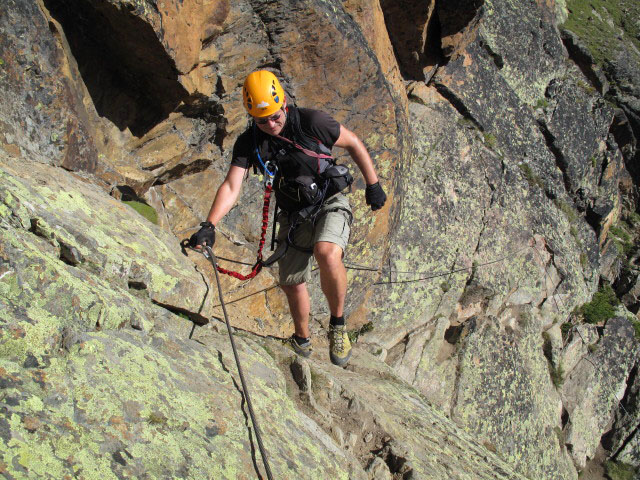 Jegihorn-Klettersteig: Axel im unteren Teil