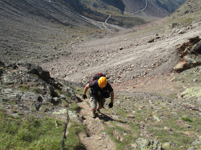 Jegihorn-Klettersteig: Axel im unteren Teil