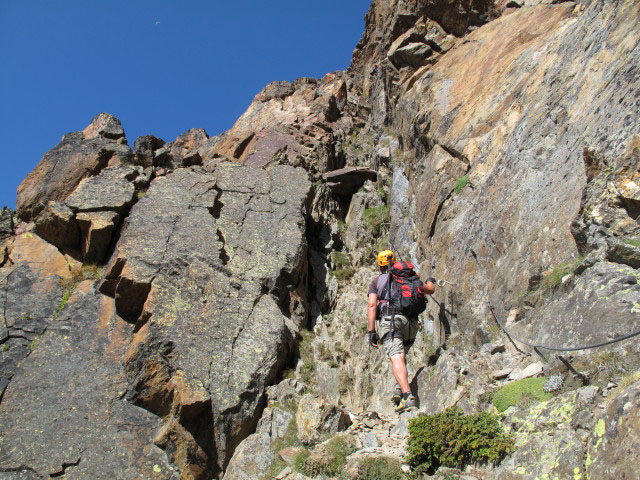 Jegihorn-Klettersteig: Axel im unteren Teil