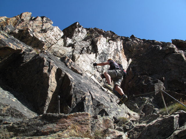 Jegihorn-Klettersteig: Axel im unteren Teil