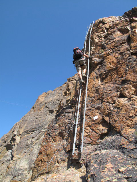 Jegihorn-Klettersteig: Axel im unteren Teil