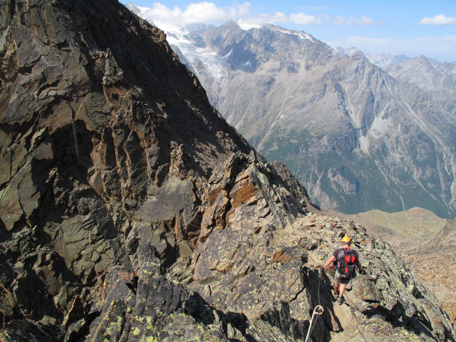 Jegihorn-Klettersteig: Axel im unteren Teil