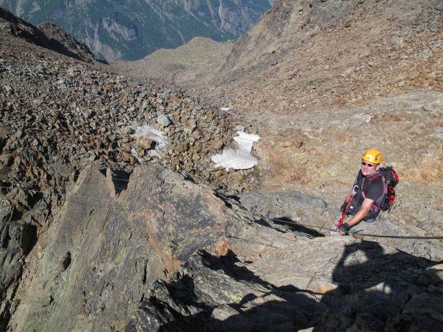 Jegihorn-Klettersteig: Axel im unteren Teil