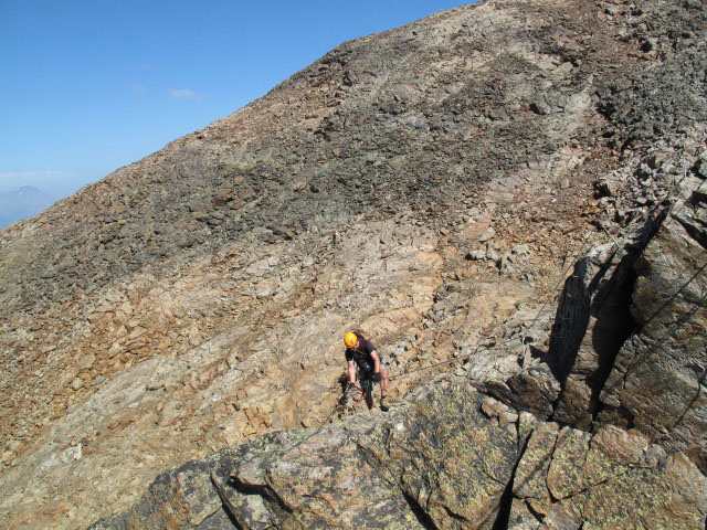 Jegihorn-Klettersteig: Axel in der leichten Variante