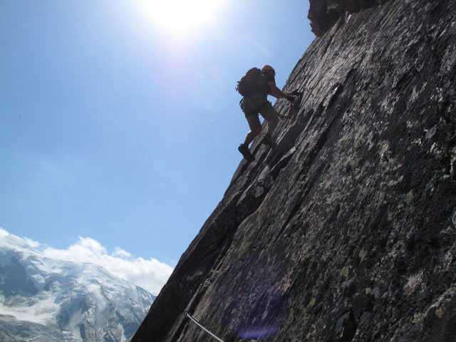 Jegihorn-Klettersteig: Axel in der Variante 'Zitterpartie'
