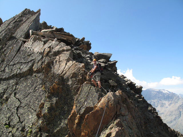 Jegihorn-Klettersteig: Axel im oberen Teil