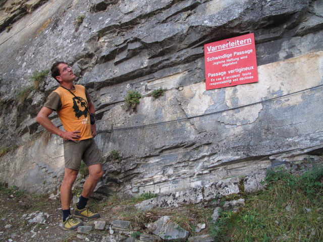 Andreas beim Einstieg