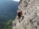 Leukerbad-Klettersteig: Andreas im Einstieg