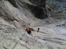 Leukerbad-Klettersteig: Axel und Andreas zwischen Abzweigung und Höhle