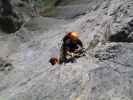 Leukerbad-Klettersteig: Andreas und Axel zwischen Abzweigung und Höhle