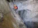 Leukerbad-Klettersteig: Andreas in der Höhle