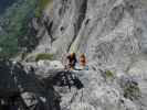 Leukerbad-Klettersteig: Axel und Andreas zwischen Hammer und Biwakplatz