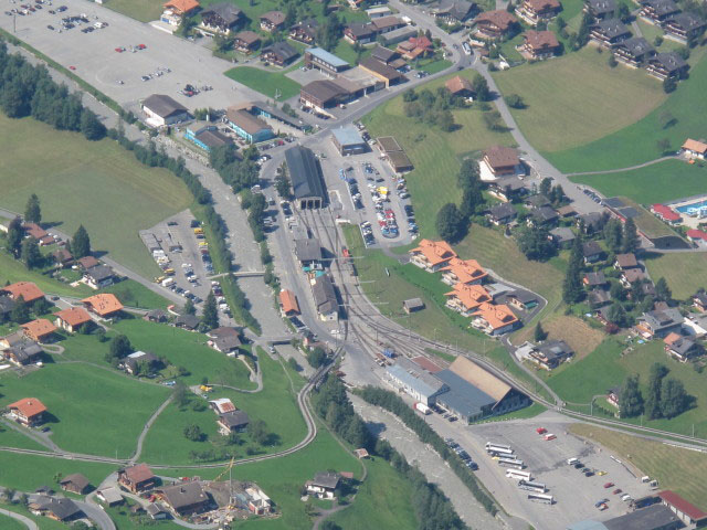 Bahnhof Grindelwald Grund von der Ostegghütte aus