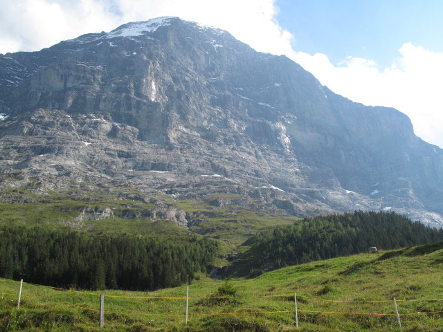 Eiger-Nordwand vom Bahnhof Alpiglen aus