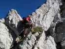 Katrin-Klettersteig: Axel zwischen St. Wolfgang-Blick und Quergang