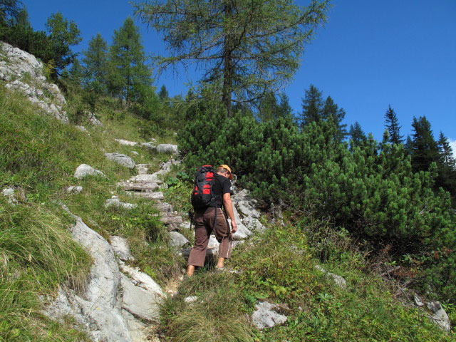 Axel auf Weg 211 zwischen Eiblgrube und Ebenseer Hochkogelhütte