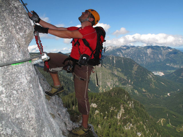 Hochkogel-Klettersteig: Axel im ersten Teil