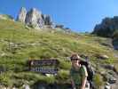 Carmen auf Weg 432 bei der Abzweigung Grandlspitz-Klettersteig (3. Sep.)