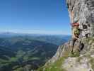 Grandlspitz-Klettersteig: Carmen beim Einstieg (3. Sep.)