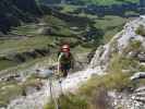 Grandlspitz-Klettersteig: Carmen im Ausstieg (3. Sep.)