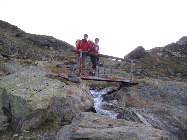 Christoph und Gudrun auf Weg 925 beim Hinteren Eiskastenbach (11. Sep.)