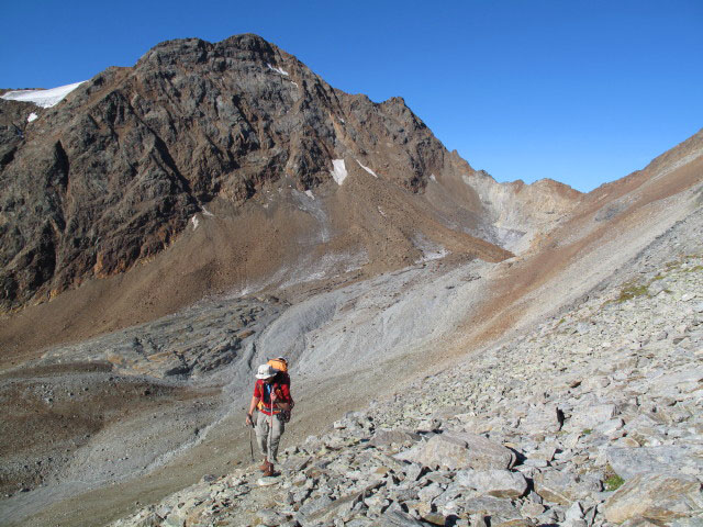 Christoph am Neuen Offenbacher Höhenweg zwischen Vorderer Eiskastenbach und Wurmtaler Kopf (11. Sep.)