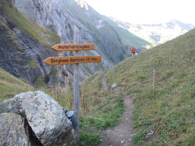 Chäligang-Klettersteig: Andreas im Ausstieg