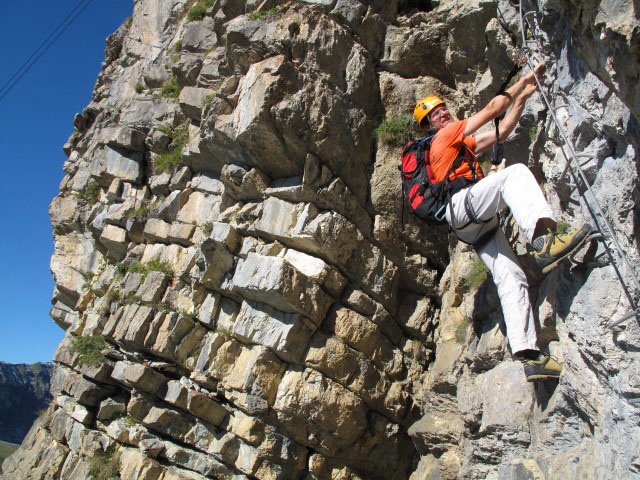 Fruttli-Klettersteig: Andreas im Einstieg