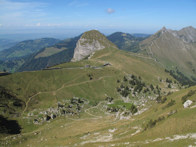 von der Via Ferrata des Rochers de Naye Richtung Westen