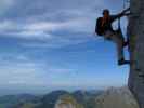 Via Ferrata des Rochers de Naye: Andreas in der schwierigen Ausstiegsvariante