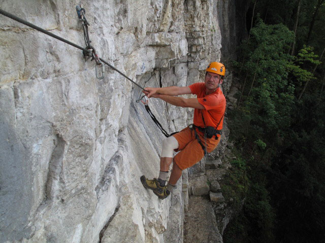 Andreas am Klettersteig im Klettergarten Eppenberg 1