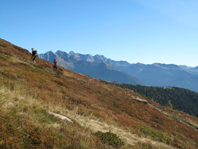 Pfunderer H&ouml;henweg auf den Plattner Bergwiesen (1. Okt.)