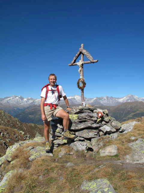 Ich am Pfunderer H&ouml;henweg zwischen Weg 67 und Plattnerspitz (1. Okt.)