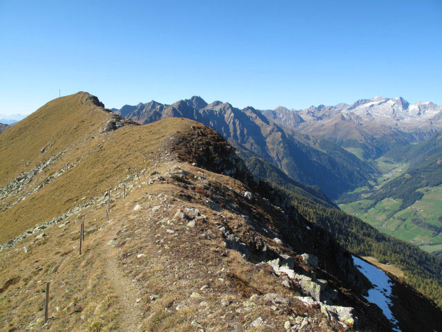 Pfunderer Höhenweg zwischen Bärentaler Spitze und Putzenhöhe (1. Okt.)